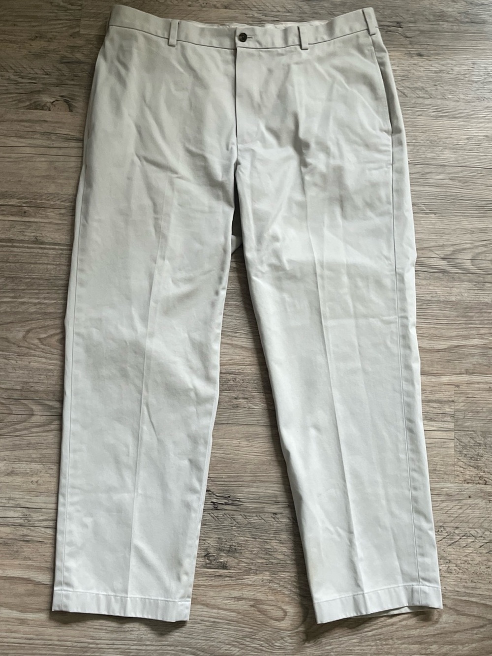 Brooks Brothers Advantage Chino Clark Men's 38x30 Beige Khaki Pants Flat Front